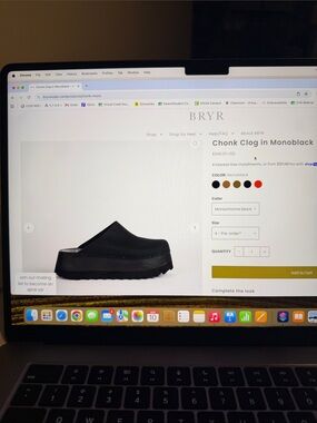 BRYR Monochrome Black Chonk Clog Women’s Slip-On